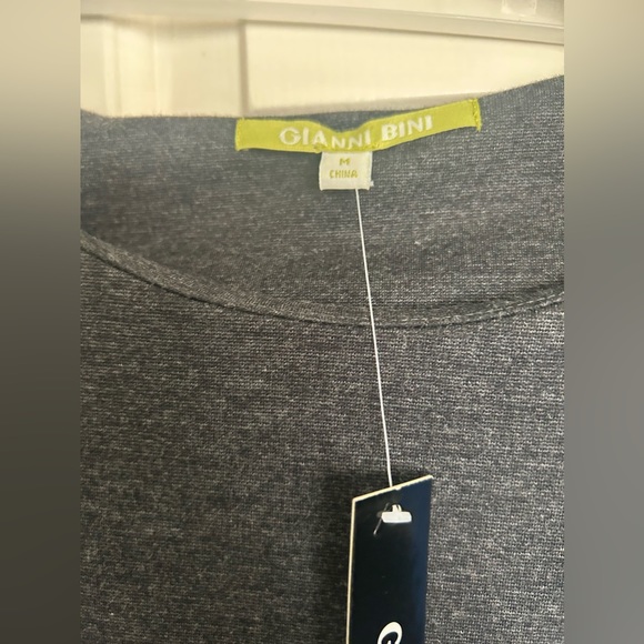 Gianni Bini Blue & Gray Long Sleeve Fitted Dress, Color-Block Style size M NWT - Picture 7 of 7